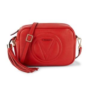 Mario Valentino Mia Red Leather Crossbody